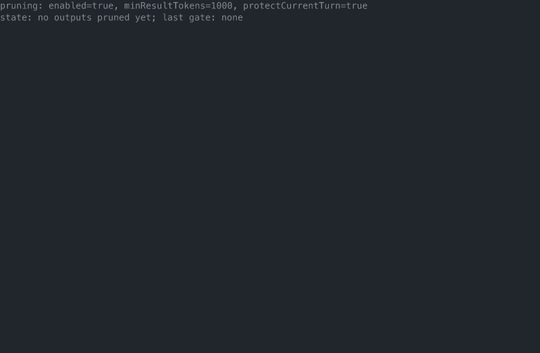 pruning settings display
