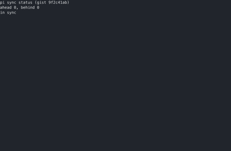 pi-sync status CLI