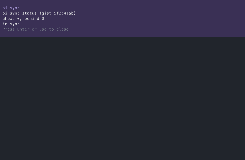 sync status view