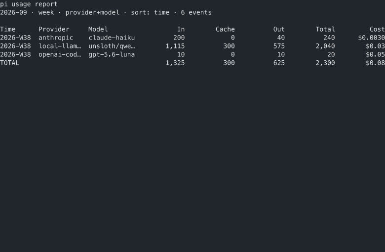 usage CLI report